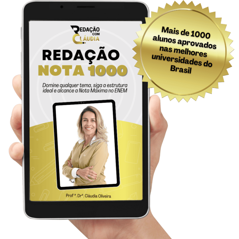 Imagem com e-book digital da Profª Cláudia Oliveira